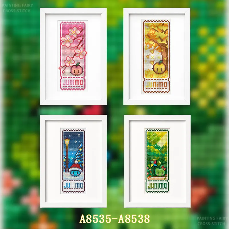 Cross Stitch Stamped Kits Beginners - [A-사계절 시리즈]초보자용 DIY 스탬프 크로스 스티치