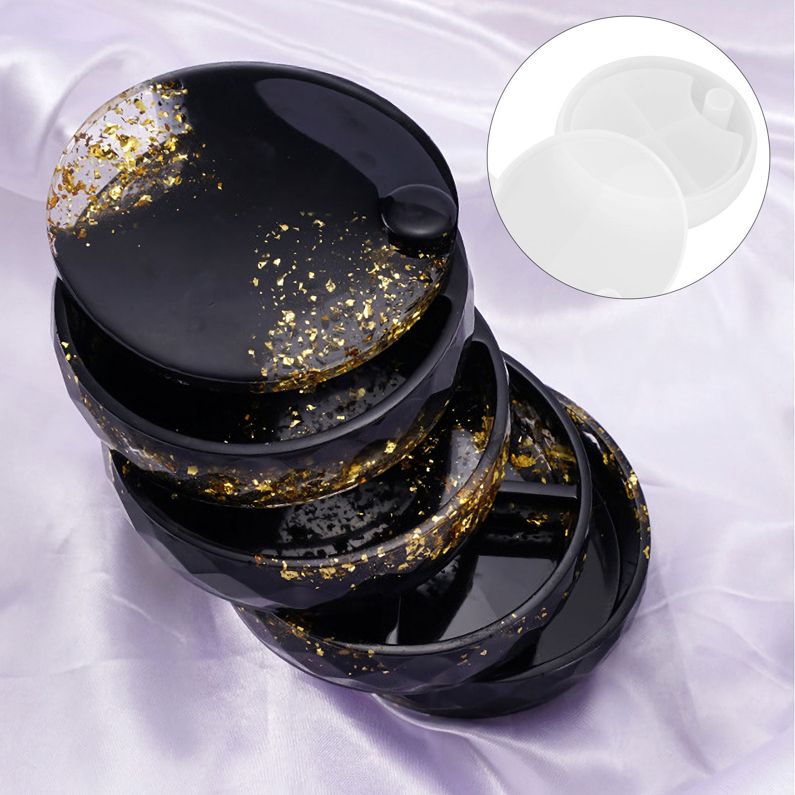 6Pcs 실리콘 에폭시 수지 금형 세트 보석 상자 제작 - Silicone Epoxy Resin Molds Set 리뷰 및 가격