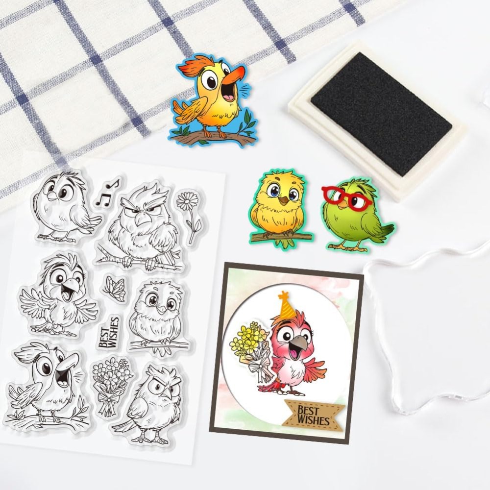 Scrapbooking 꽃 나비에 대 한 재미 있은 새 - Clear Silicone Stamps For Card Making 리뷰 및 가격