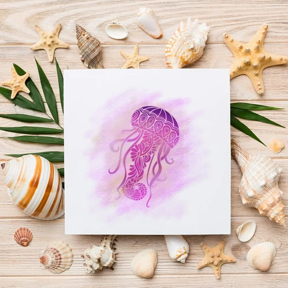 해양 생물 클리어 스탬프 해양 고래 거북이 해마 오징어 - Clear Silicone Stamps For Card Making 리뷰 및 가격