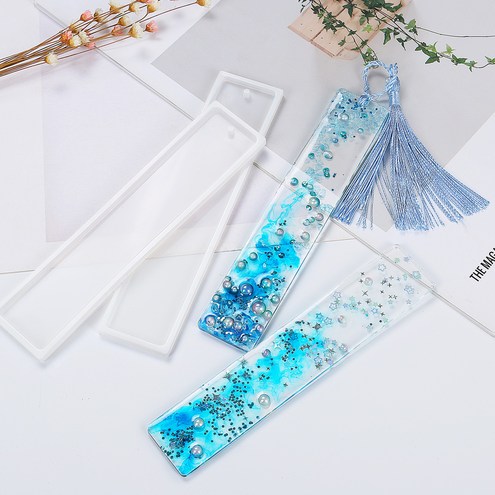 새로운 6개/세트 직사각형 실리콘 북마크 몰드 DIY  - Silicone Epoxy Resin Molds Set 리뷰 및 가격