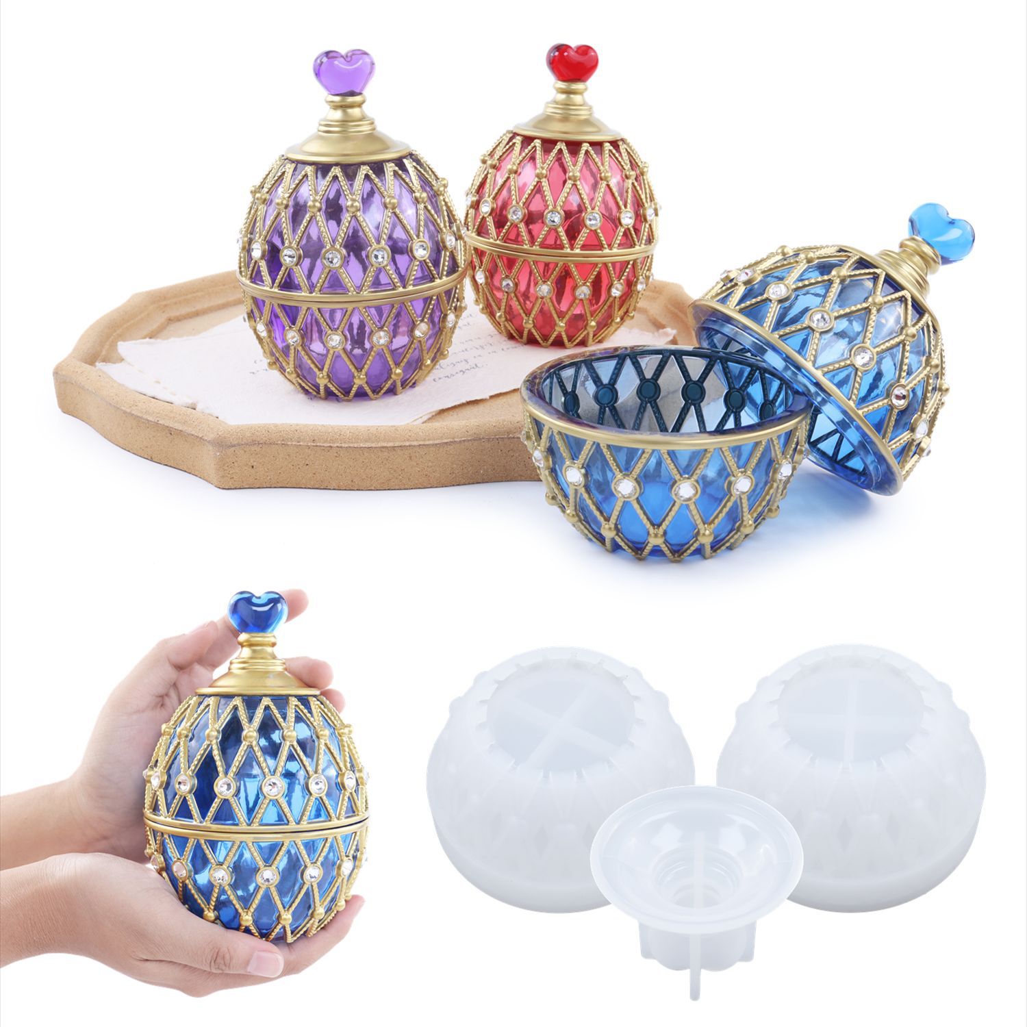 두 가지 스타일 세트 DIY 크리스탈 에폭시 수지 금형 - Silicone Epoxy Resin Molds Set 리뷰 및 가격
