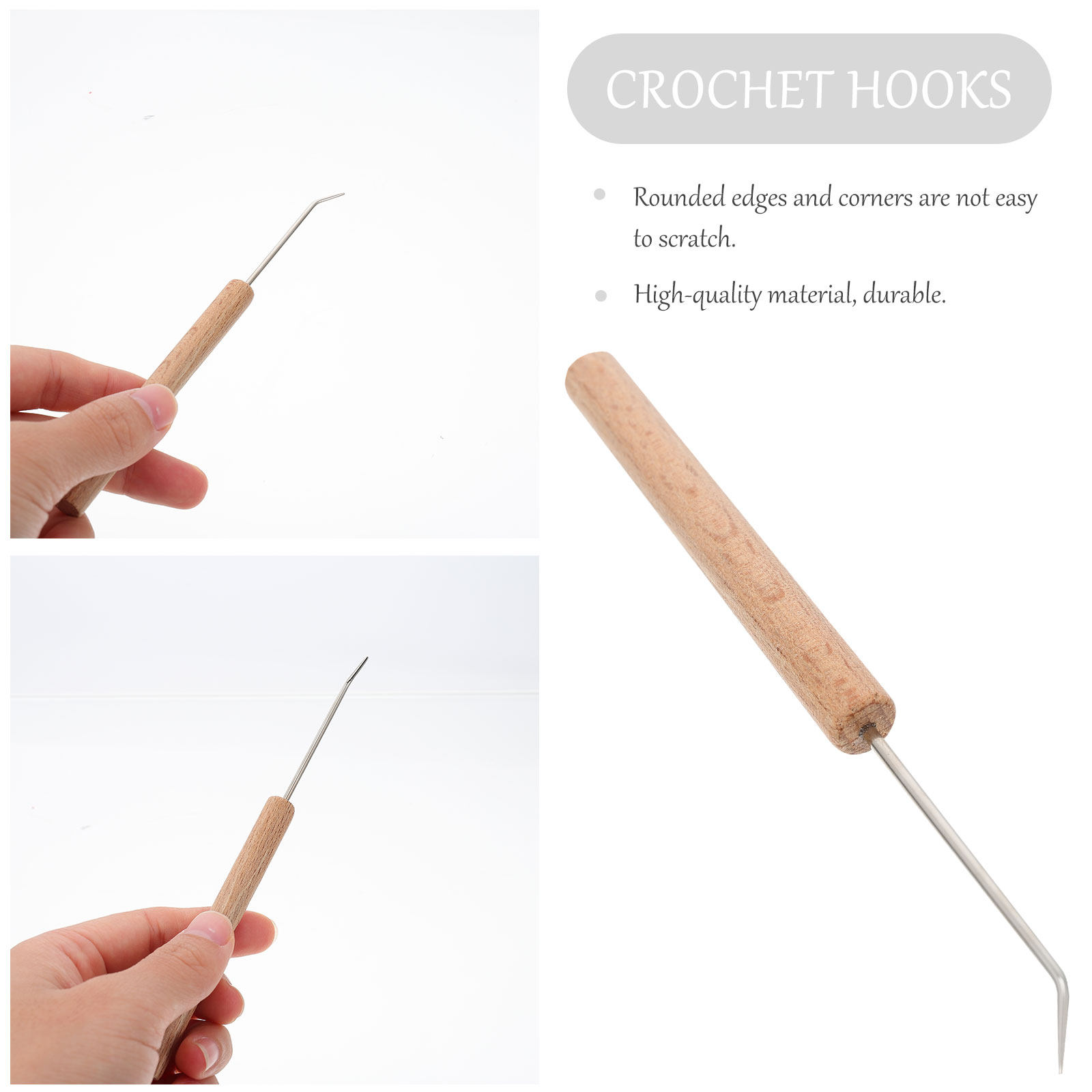 1개입, 정교하게 제작된 인체공학적 디자인의 크로셰 바 - Wooden Crochet Hooks Ergonomic Handle 리뷰 및 가격
